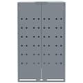 Miniatyrbilde 6 av 11: vidaXL Søppeldunkskur for 5 dunker grå 345x79x117 cm stål