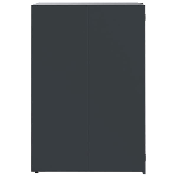 vidaXL Skjul för sopkärl för 6 platser antracit 414x79x117 cm stål