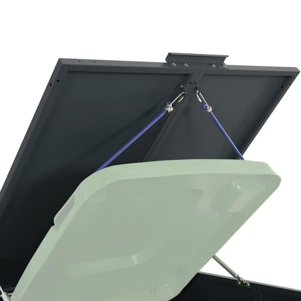vidaXL Søppeldunkskur for 5 dunker antrasitt 345x79x117 cm stål