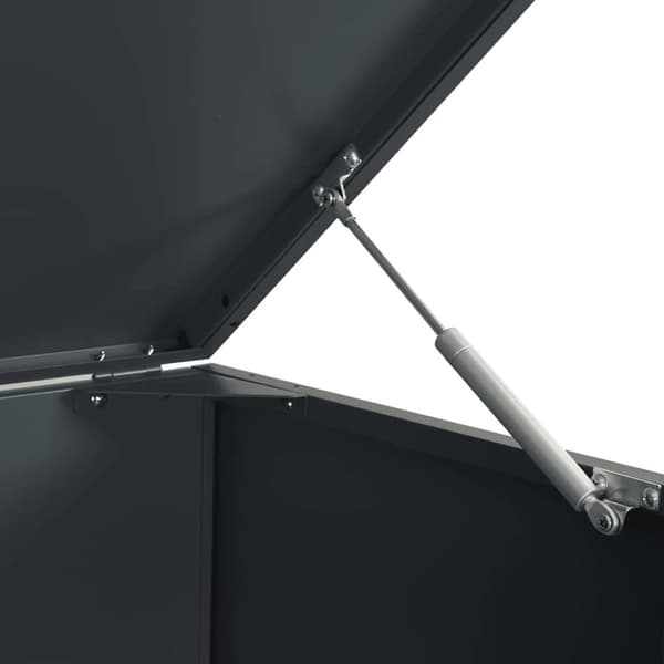 vidaXL Søppeldunkskur for 5 dunker antrasitt 345x79x117 cm stål