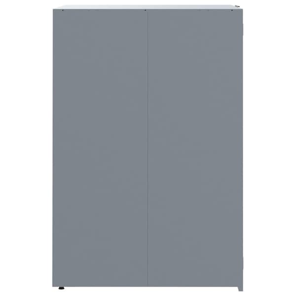 vidaXL Søppeldunkskur for enkelt dunk grå 69x79x117 cm stål