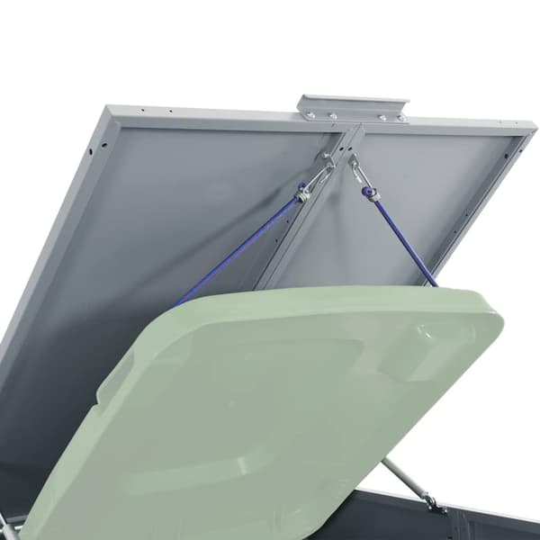 vidaXL Søppeldunkskur for enkelt dunk grå 69x79x117 cm stål