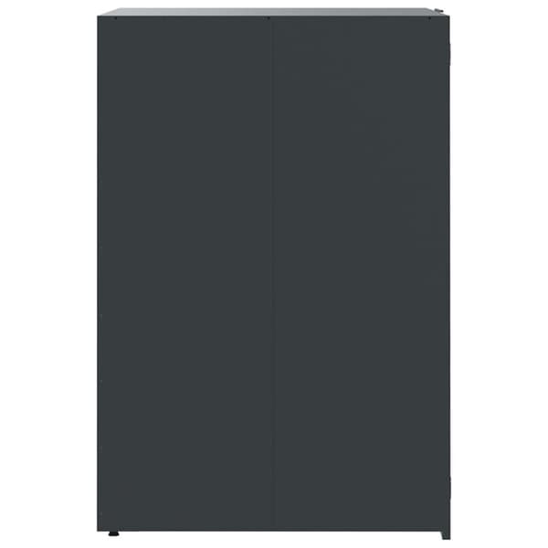 vidaXL Søppeldunkskur for enkelt dunk antrasitt 69x79x117 cm stål