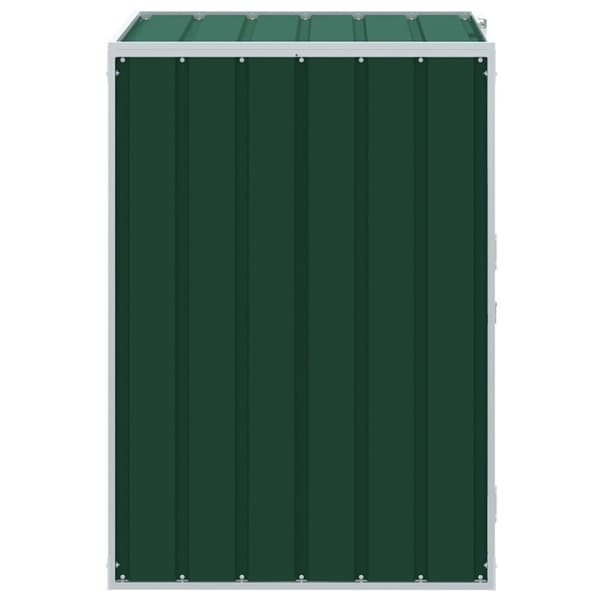 vidaXL Søppeldunkskur for enkelt dunk grønn 72x81x115 cm stål