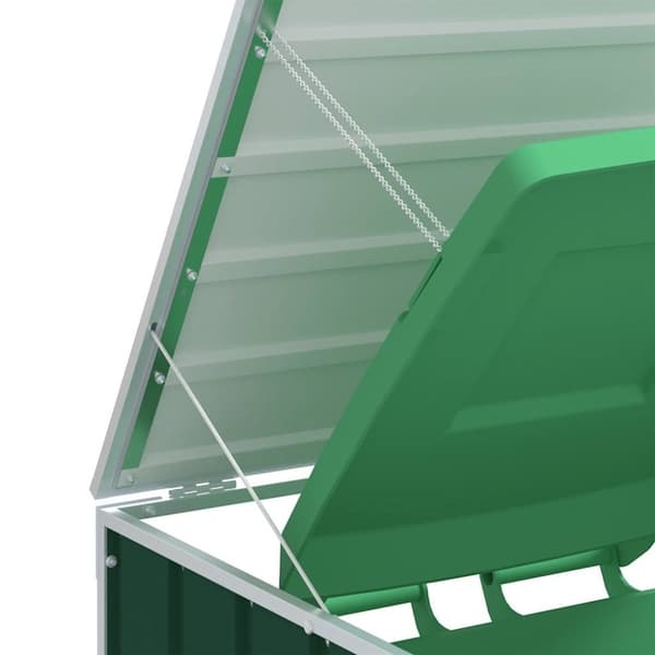 vidaXL Søppeldunkskur for enkelt dunk grønn 72x81x115 cm stål