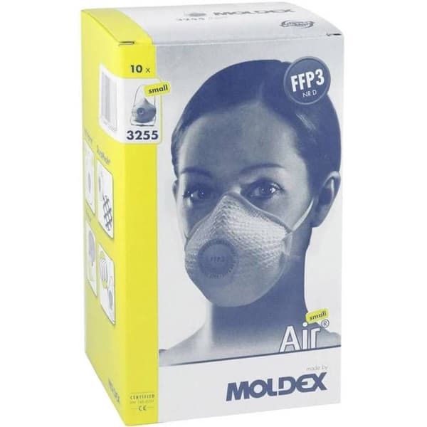 Moldex Air 325501 Findammmask med FFP3 D-ventil 10 st EN 149:2001, EN 149:2009 DIN 149:2001, DIN