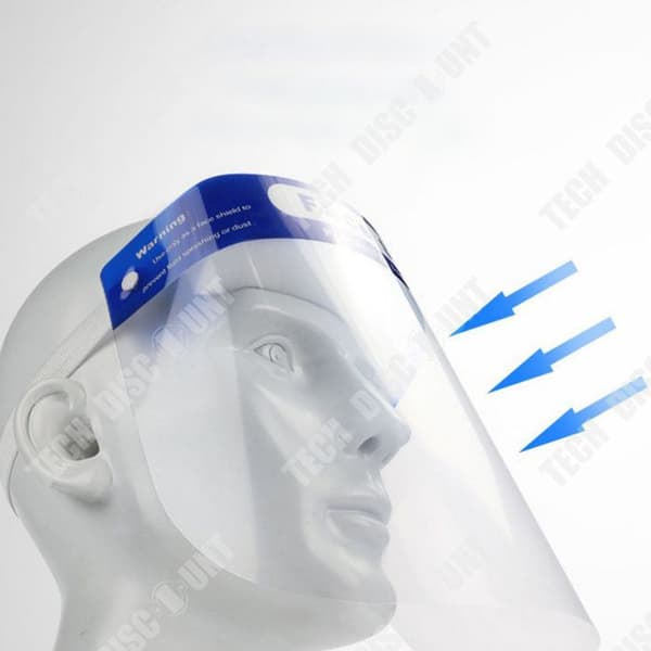TD Skyddsmask 100st genomskinlig skärm PTE-isolering dammtät mycket transparent ansiktsskydd resemask