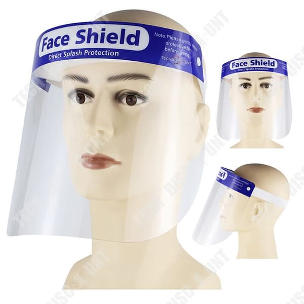 TD Skyddsmask 100st genomskinlig skärm PTE-isolering dammtät mycket transparent ansiktsskydd resemask