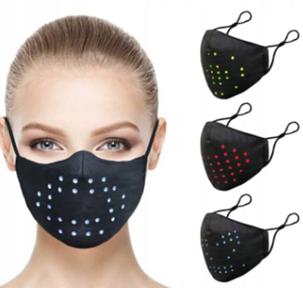 LED-maske STEMMEGenkendelse USB PM2.5 N95 FFP2