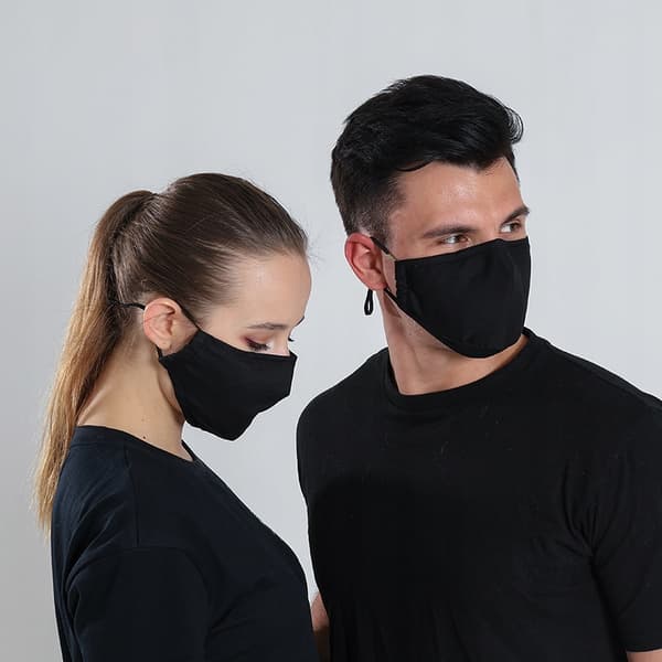 SET Mask SVART + 3x HEPA PM 2.5 KOLFILTER