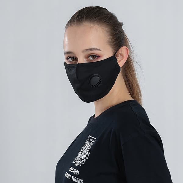 SET Mask SVART + 3x HEPA PM 2.5 KOLFILTER