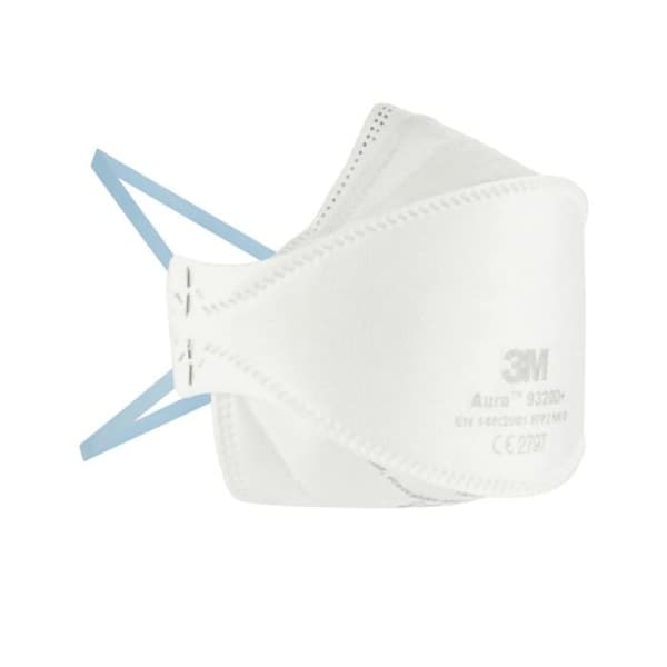 3 m skyddsmask för byggarbetsplatser - 9320C3 - 9320D+ Aura, FFP2 respirator för engångspartiklar, utan ventil, 5-pack