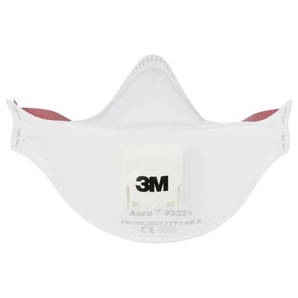 3M Aura™ 9332+ 9332+ Mask mot fina partiklar med ventil FFP3 D 10 st EN 149:2001, EN 149:2009 DIN 149:2001, D