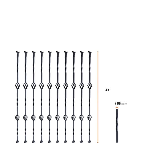 Trappe Metal Balustre, Galvaniseret Stål, Hult Design,10 stk 44 tommer type 3