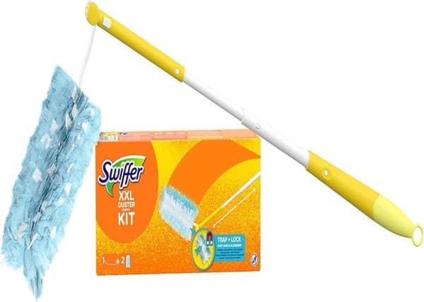 Swiffer XXL Dammot och Fångare Dammsugningskit med 1 teleskophandtag och 2 dammfällare reserveladdningar