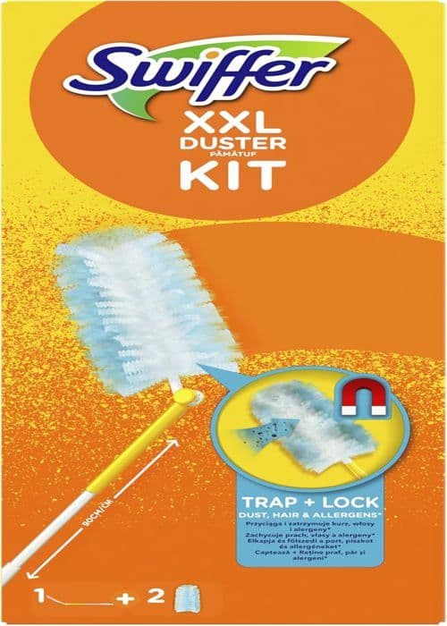 Swiffer XXL Dammot och Fångare Dammsugningskit med 1 teleskophandtag och 2 dammfällare reserveladdningar