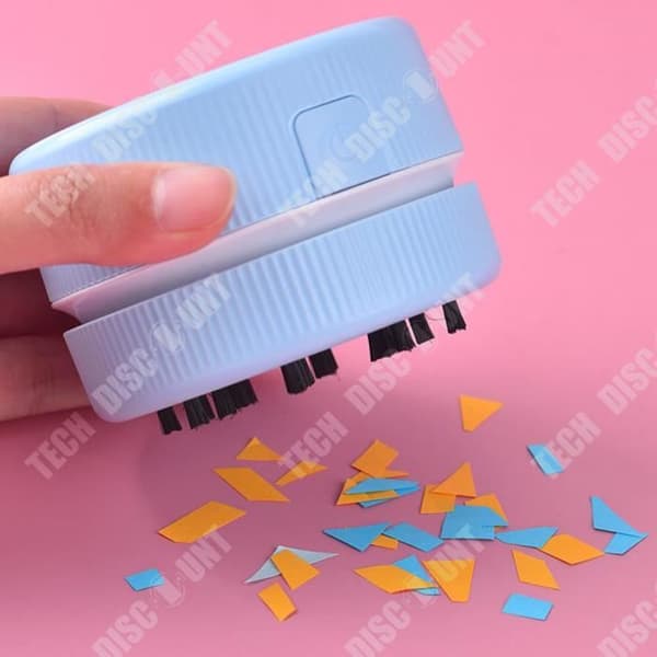 TD® bärbar uppladdningsbar stationär dammsugare sugande suddgummi Smulor Studenter Bekväm liten rengöringspapper USB-kabel för barn
