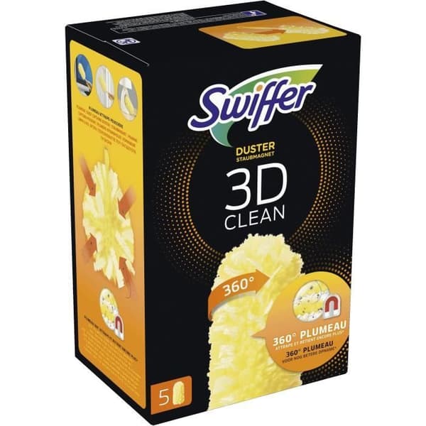 SWIFFER Duster Plumeau städning 3D 360 - Efterfyllningar 5 enheter
