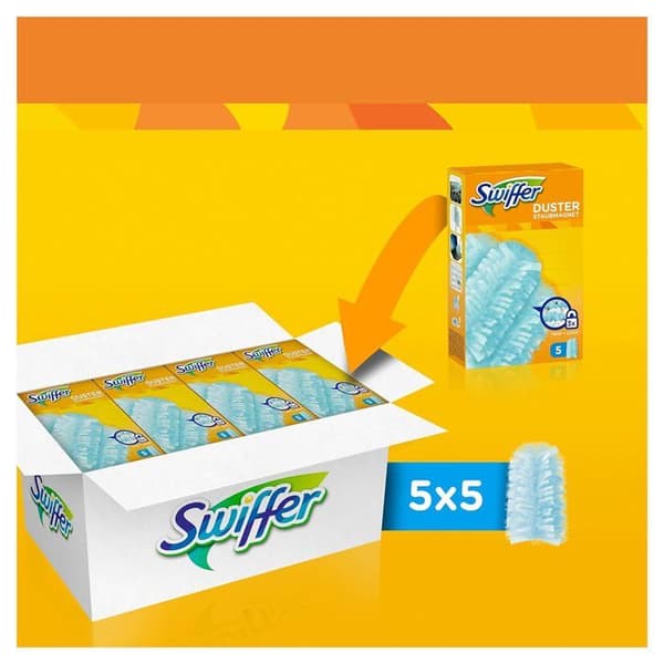 Duster - dammservett - dammredskap Swiffer Duster Staubmagnet, Refill, 1 förpackning med 5 enheter
