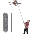 Miniatyrbillede 1 af 9: 2,5 m teleskopisk støvkost - vaskbar mikrofiber med bøjelig stålstang