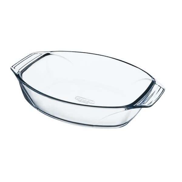 Ugnsform - PYREX - Oval 40x28 cm - Transparent glas - Motståndskraftig upp till 300°C - Diskmaskinsvänlig