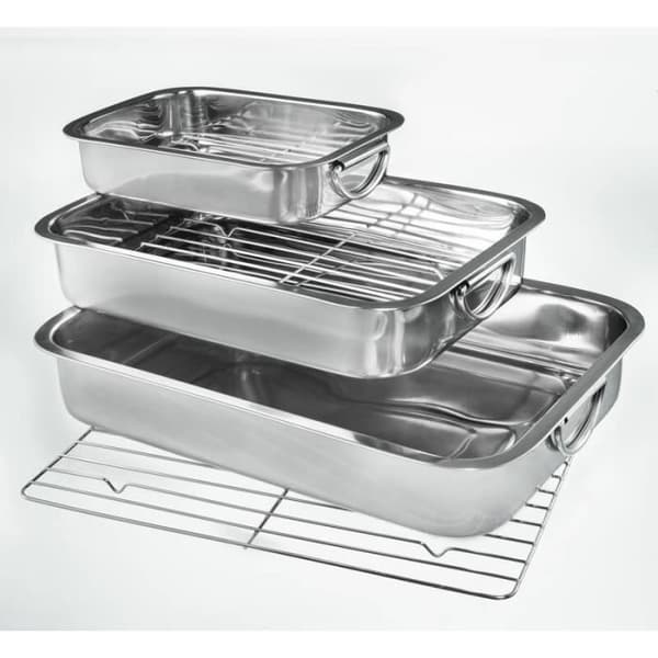 Multifunktionell ugnsform - WESTFALIA - Liten - 25 x 17,5 cm - Rostfritt stål - Grill