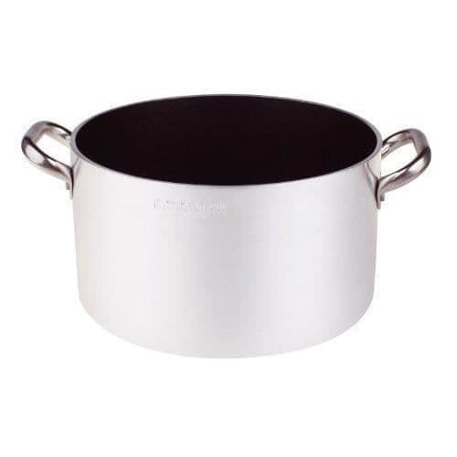 Pentole Agnelli Platinium Gryta hög i aluminium med 2 handtag i rostfritt stål, silver 20cm silver - ALSA2104S20