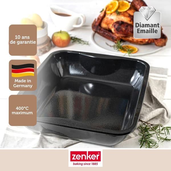 Plat à four XXL rektangulär i emaljerat stål 40 x 34 cm Zenker Special cooking