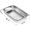 Miniatyrbild 2 av 3: VEVOR INOX Matbricka Set med 4 ugnsfat i rostfritt stål 13L Tjocklek 0,8 mm Polerad rektangulär spegeleffekt Matbricka