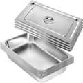 Miniatyrbild 1 av 3: VEVOR INOX Matbricka Set med 4 ugnsfat i rostfritt stål 13L Tjocklek 0,8 mm Polerad rektangulär spegeleffekt Matbricka