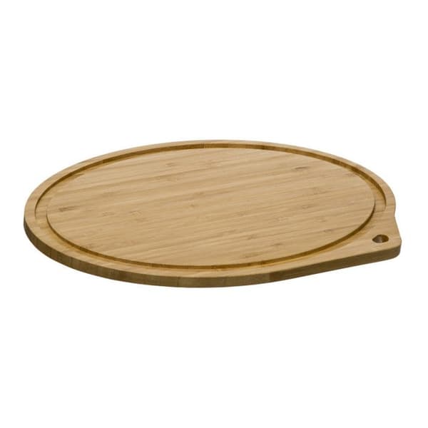 Borosilikat ovalt glasfat 30 x 21 cm med bambulock Atmosphera