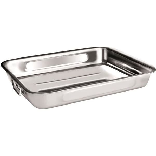 Ibili 651440 Rostfri stekpanna med fällbara metallhandtag 40x28x7 cm Clásica
