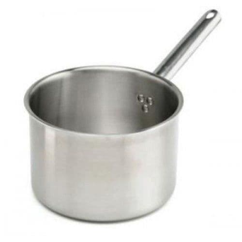 Pentole Agnelli Alu-Unox Gryta hög i aluminium med rörhandtag i rostfritt stål, silver 18 cm silver -