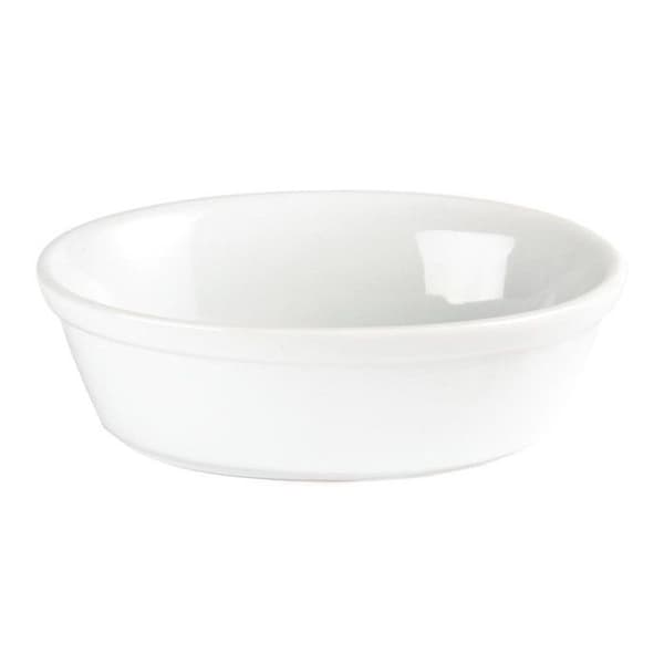 Oval gratängskål - Olympia - 52x161x116mm - Vit - Box med 6 - Stöttålig