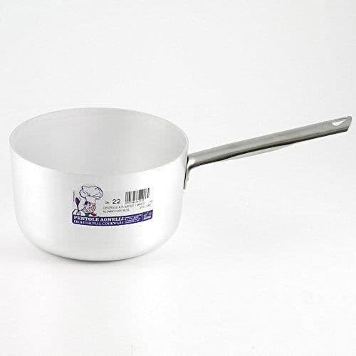 Pentole Agnelli Gryta av högkvalitativ aluminium, med handtag i rostfritt stål - Silver 4,6 liter silver - ALMA10522