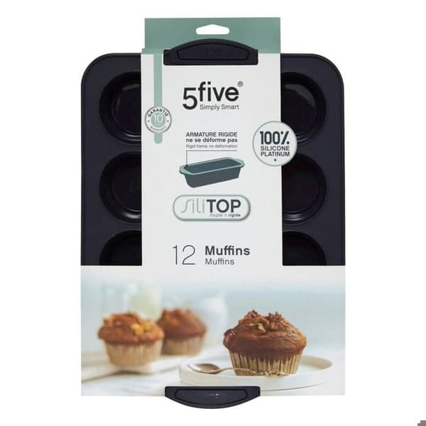 Muffinsform - Gourmethemlighet - 12 hål - Silikon - Taupe - Ugns- och mikrovågssäker
