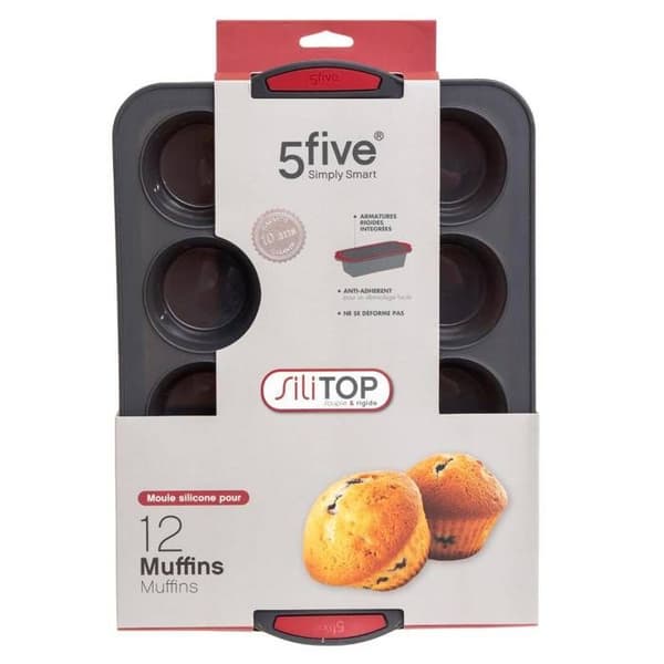 Muffinsform - Gourmethemlighet - 12 hål - Silikon - Taupe - Ugns- och mikrovågssäker