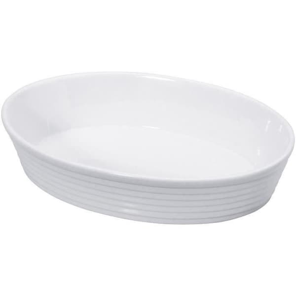 Ovalt ugnsform - KUCHENPROFI - 30 cm - Porslin - Vit - Diskmaskinssäker