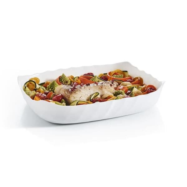 Luminarc Smart Cuisine rektangulärt vitt glasgratängfat 29 x 30 cm (6 enheter)