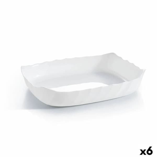 Luminarc Smart Cuisine rektangulärt vitt glasgratängfat 29 x 30 cm (6 enheter)