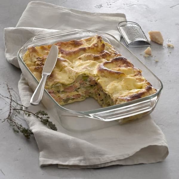 Pyrex oemotståndlig rektangulär ugnsform 39 x 24,5 x 6,9 cm Transparent glas (6 enheter)