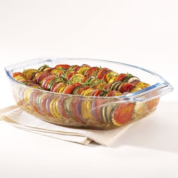 Pyrex Irresistible Oval Transparent ugnsform i glas 39,5 x 27,5 x 7 cm (4 enheter)
