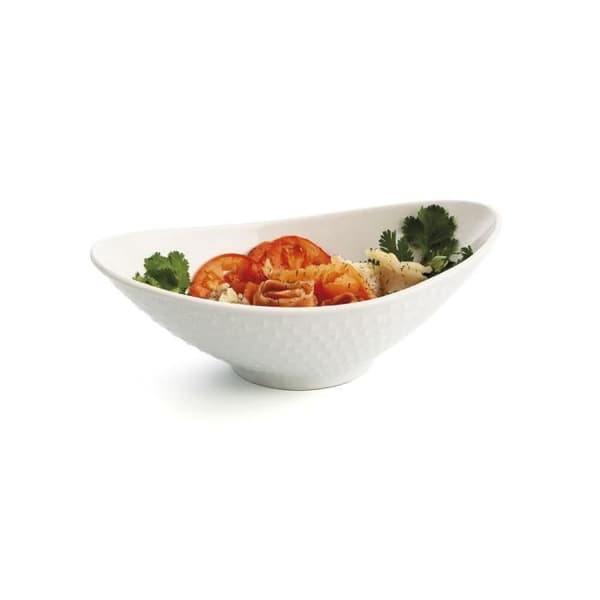 Quid Gastro avlångt vitt keramiskt gratängfat (21,5 x 12,5 x 7 cm) (6 enheter)