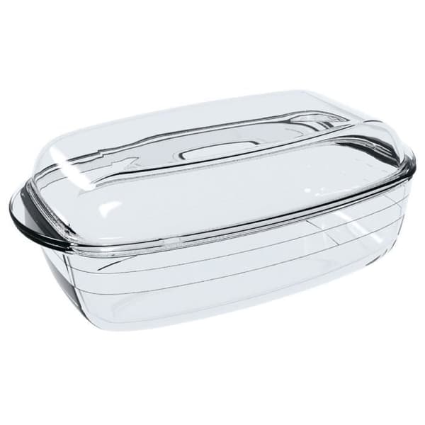 Ô Cuisine rektangulär ugnsform med lock 37,5 x 22,5 x 10,6 cm Transparent (3 enheter)