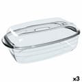 Miniatyrbild 1 av 2: Ô Cuisine rektangulär ugnsform med lock 37,5 x 22,5 x 10,6 cm Transparent (3 enheter)