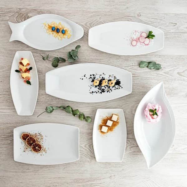 Quid Gastro vit keramisk gratängskål (31 x 14,5 x 5,5 cm) (Pack 6x)