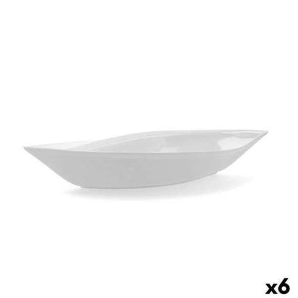 Quid Gastro vit keramisk gratängskål (31 x 14,5 x 5,5 cm) (Pack 6x)
