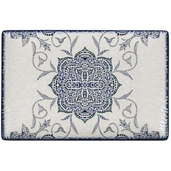 Köksfat - LA MEDITERRÁNEA - Rosetta - Porslin - Flerfärgad - 30 x 20 x 2,5 cm