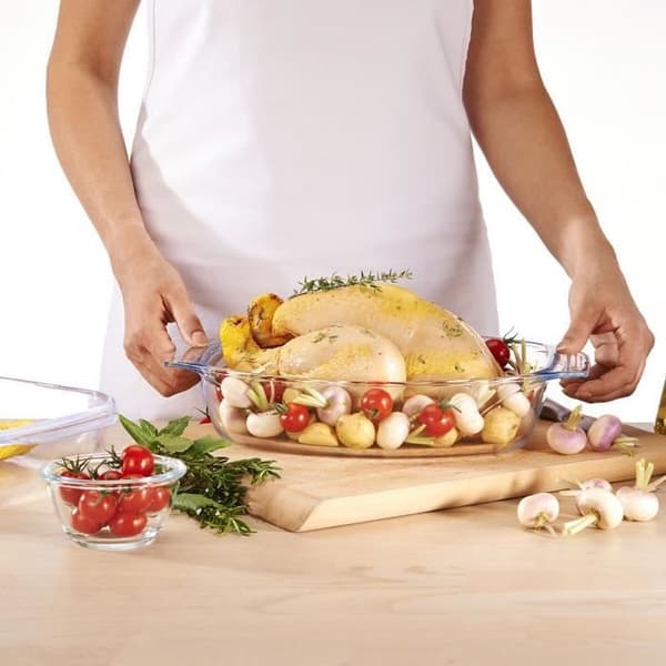 Pyrex ugnsform oemotståndlig rektangulärt transparent glas 6 enheter 31,5 x 19,7 x 6,4 cm
