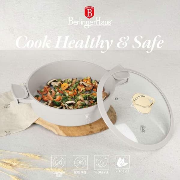 Marmite - BERLINGERHAUS - BH-7785 - 34 cm - Tripel lättvikts titan - Ekologisk och non-stick